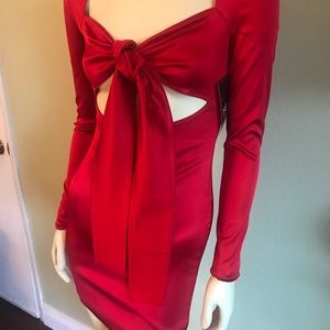 “NEW ARRIVALS” Brand-New Women’s HERA Collection Red mini dress cut-out waist